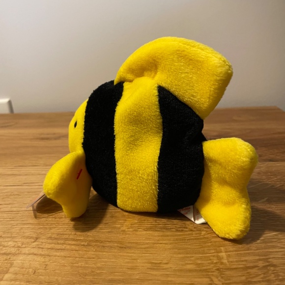 Ty Beanie Babies Bubbles Fish Yellow Black 1995 – New Tag On VINTAGE - Picture 8 of 8